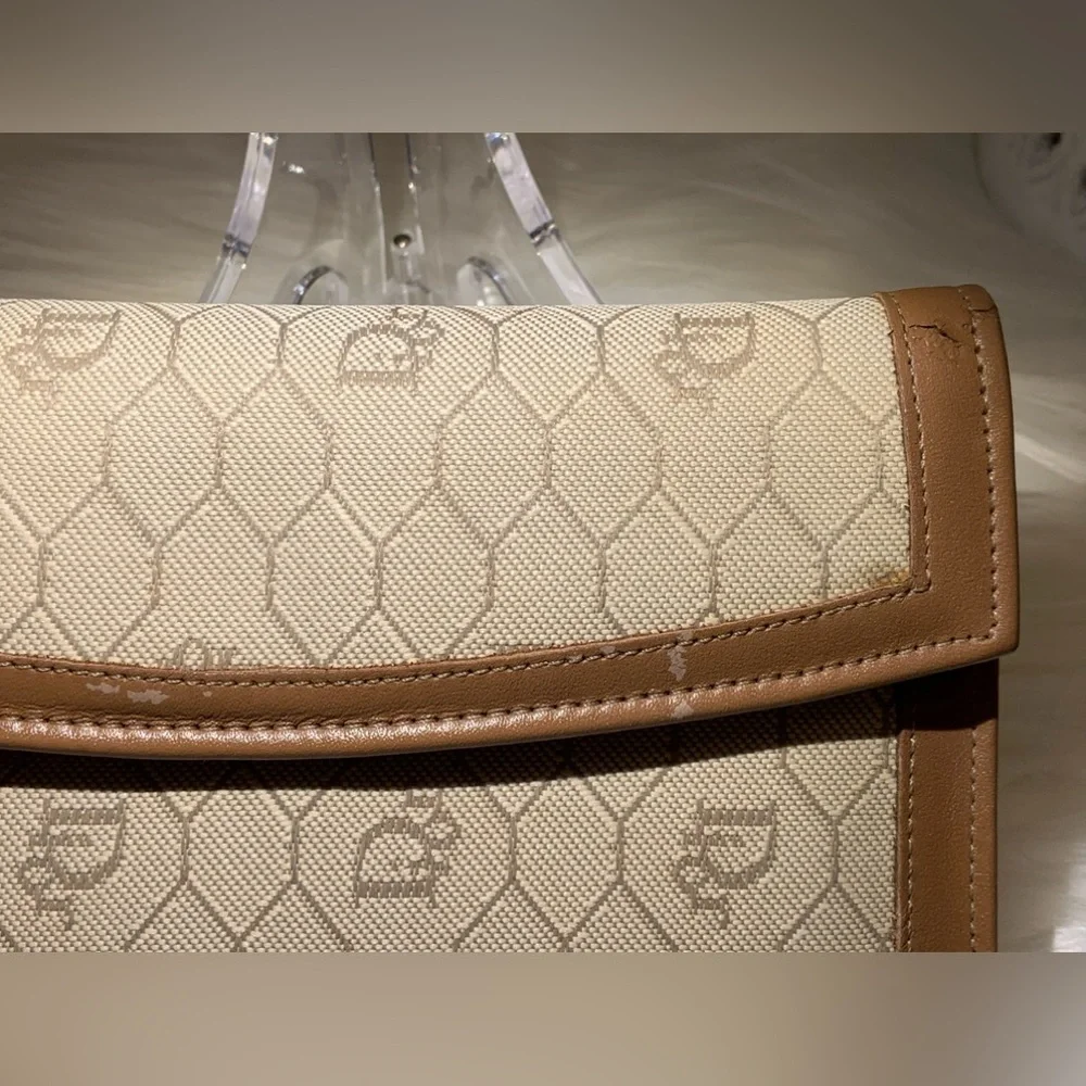 Christian Dior Vintage Honeycomb Long Wallet With COA